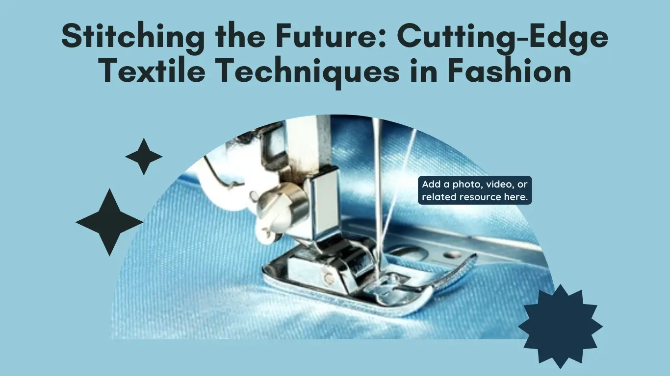 Stitching the Future: Cutting-Edge Textile Techniques in Fashion